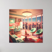Atoom Futuristisch Penthouse Appartement Canvas Afdruk (Voorkant)