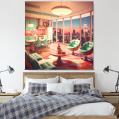 Atoom Futuristisch Penthouse Appartement Canvas Afdruk (Insitu (Slaapkamer))
