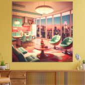 Atoom Futuristisch Penthouse Appartement Canvas Afdruk (Insitu (Woonkamer))