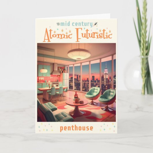 Atoom Futuristisch Penthouse Appartement Kaart (Voorkant)