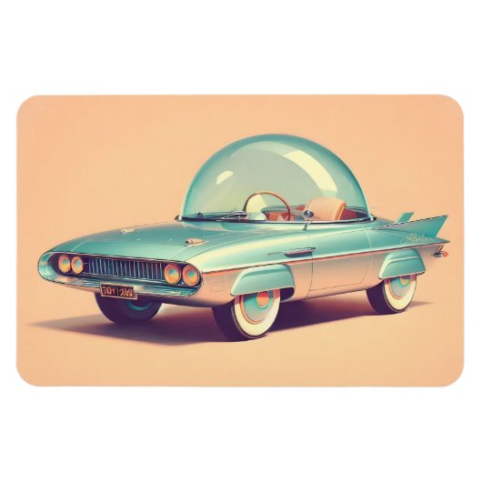 Atoom Futuristische Bubbelblaasauto Magneet (Horizontaal)