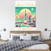 Atoom Futuristische Nieuwe Florida Lanceerplaats Canvas Afdruk (Insitu (Slaapkamer))