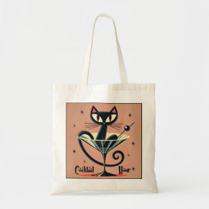 Atoom Futuristische Ruimte Tijdperk Zwarte Kat Mar Tote Bag