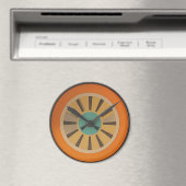 Atoom Futuristische Sinaasappelschijf Klok Afbeeld Magneet (Insitu (Vaatwasser))