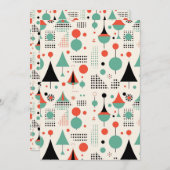 Atoom Mid Century Modern Kerst Feestdagenkaart (Voorkant / Achterkant)