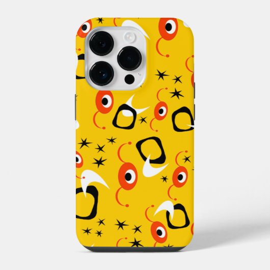 Atoom Retro Spinnen iPhone Hoesje (Achterkant)