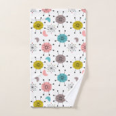 Atoom Retro Starburst Patroon Bad Handdoek (Handdoek)