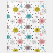 Atoom Retro Starburst Patroon Fleece Deken (Voorkant)