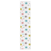 Atoom Retro Starburst Patroon Korte Tafelloper (Voorkant)