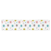 Atoom Retro Starburst Patroon Korte Tafelloper (Horizontaal)