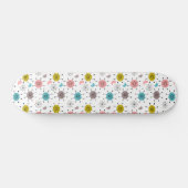 Atoom Retro Starburst Patroon Persoonlijk Skateboard (Horizontaal)