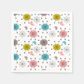 Atoom Retro Starburst Patroon Servet (Voorkant)