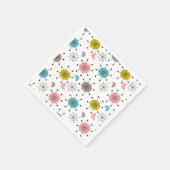 Atoom Retro Starburst Patroon Servet (Hoek)