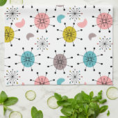 Atoom Retro Starburst Patroon Theedoek (Gevouwen)