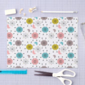 Atoom Retro Starburst Patroon Tissuepapier (Craft)