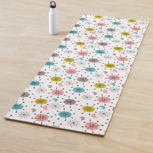 Atoom Retro Starburst Patroon Yogamat