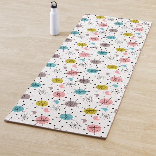Atoom Retro Starburst Patroon Yogamat (In situ)
