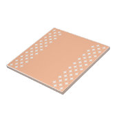 Atoom Starburst Glans Retro Perzikdons Patroon Tegeltje (Zijkant)