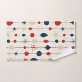 Atoom Starburst Mid Century Modern Kerstmis Bad Handdoek (Handdoek)
