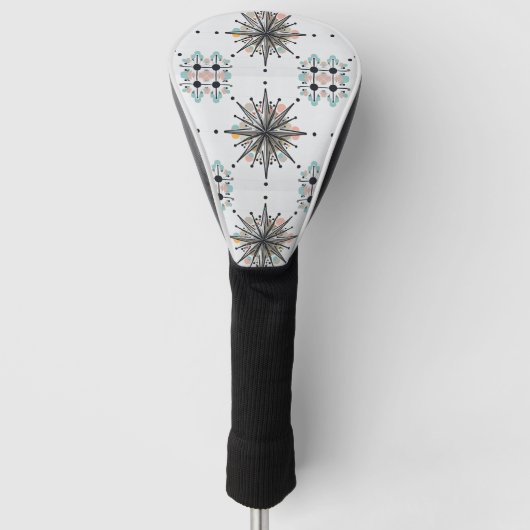 Atoom Starburst Retro Midden Jaren 50 Golfheadcover (Voorkant)