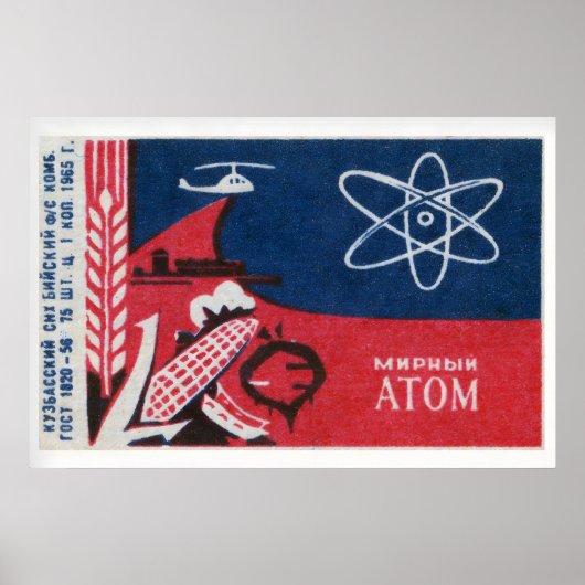 Atoom Symbool Sovjet-Unie Midden-Eeuwse Luciferdoo Poster (Voorkant)