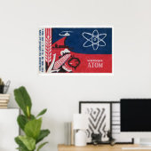 Atoom Symbool Sovjet-Unie Midden-Eeuwse Luciferdoo Poster (Thuiskantoor)