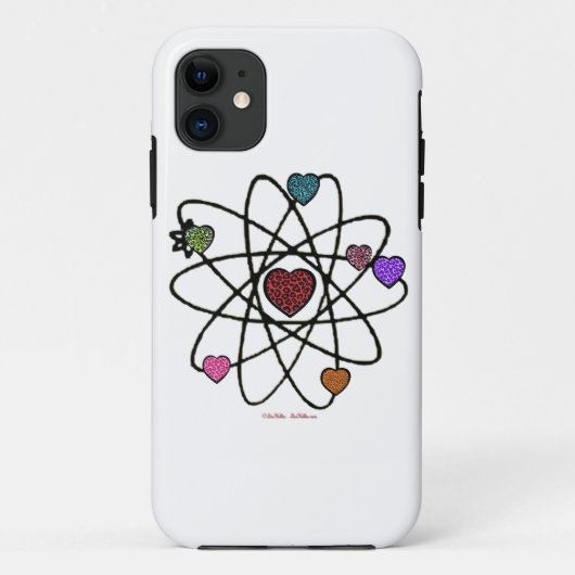 Atoom Valentijn Luipaardprint Harten Case-Mate iPhone Case (Achterkant)