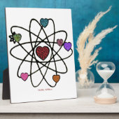 Atoom Valentijn Luipaardprint Harten Fotoplaat (Zijkant)