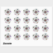 Atoom Valentijn Luipaardprint Harten Ronde Sticker (Vel)