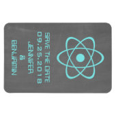 atoomalkboard Save the Date Magnet, Aqua Magneet (Horizontaal)