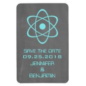 atoomalkboard Save the Date Magnet, Aqua Magneet (Verticaal)