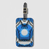 atoomblauw bagagelabel (Voorkant (verticaal))