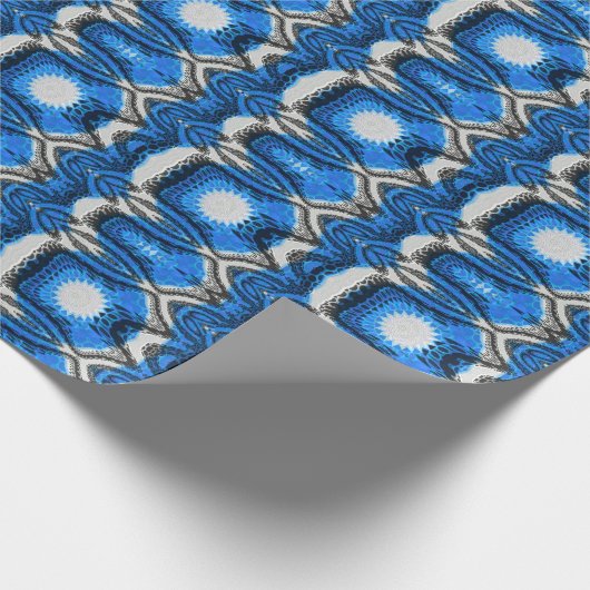 atoomblauw cadeaupapier (Hoek)