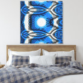 atoomblauw canvas afdruk (Insitu (Slaapkamer))