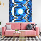 atoomblauw canvas afdruk (Insitu (Woonkamer))