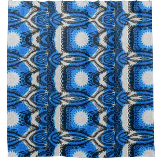 atoomblauw douchegordijn (Voorkant)