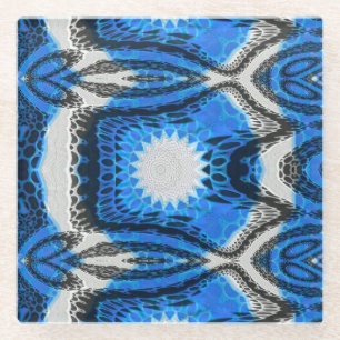 atoomblauw glazen onderzetter