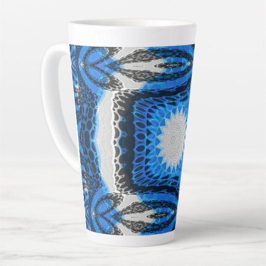 atoomblauw latte mok (Linkerhoek)