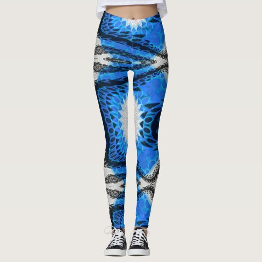 atoomblauw leggings (Voorkant)