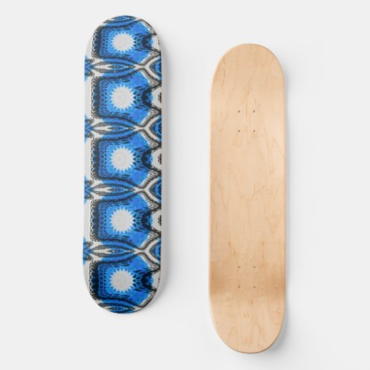 atoomblauw persoonlijk skateboard (Voorkant)