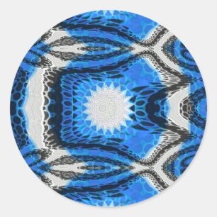 atoomblauw ronde sticker