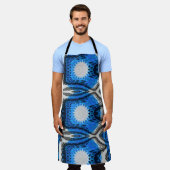 atoomblauw schort (Gedragen)