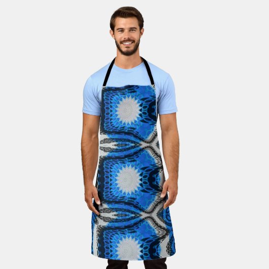 atoomblauw schort (Gedragen)