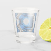 atoomblauw shot glas (Achterkant)