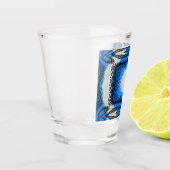 atoomblauw shot glas (Links)