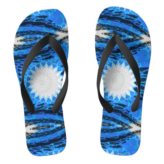 atoomblauw teenslippers (Voetbed)