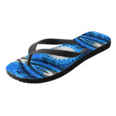 atoomblauw teenslippers (Schuin)