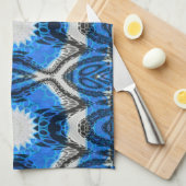 atoomblauw theedoek (Quarter Fold)