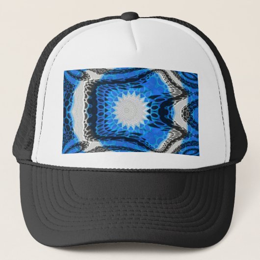 atoomblauw trucker pet (Voorkant)