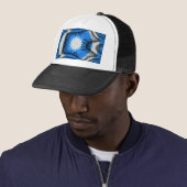 atoomblauw trucker pet (In situ)